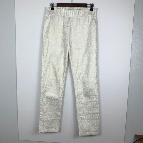 Soft Surroundings Midas Touch Gold/Ivory Leggings - Picture 2 of 8
